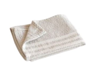 TOWEL SMALL CONTEMP NATURAL W/STONE STRIPES