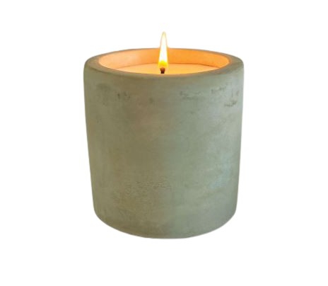 CANDLE C CEMENT FLAT BASE SEAWEED