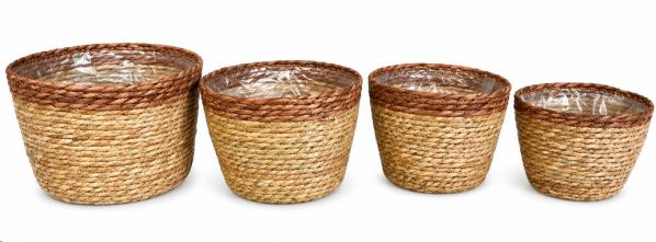 SEAGRASS TWO-TONE PLANTER BASKET L 18x23CM