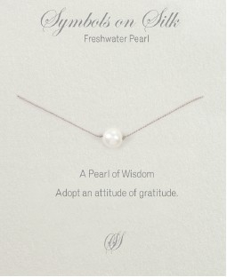 NECKLACE PEARL ON SILK