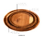 WOODEN PLATE 25CM DIA