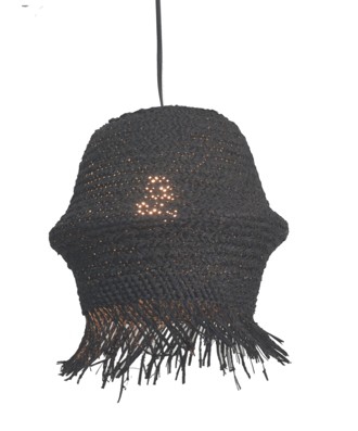 LIGHT PENDANT RATTAN BELLI BAG BLACK 33X40