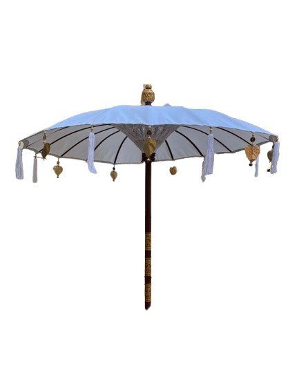 UMBRELLA WHITE CANVAS 1.3m Dia