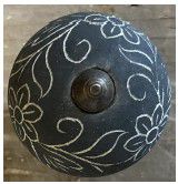 KNOB CHARCOAL FLORAL
