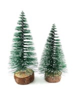 XMAS TREE PLASTIC WOOD BOTTOM 15CM