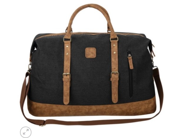 BAG CANVAS TRAVEL BLACK