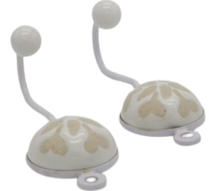HOOK WHITE WITH FLOWER HEART LARGE