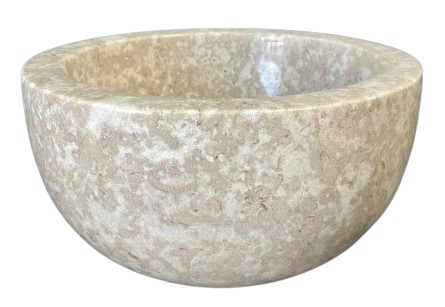 BASIN MARBLE WHITE RD POLISH 30DIAx15CM H
