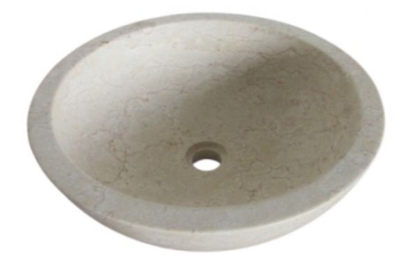 BASIN MARBLE WHITE RD MATT 45cm DIA x 15cm H