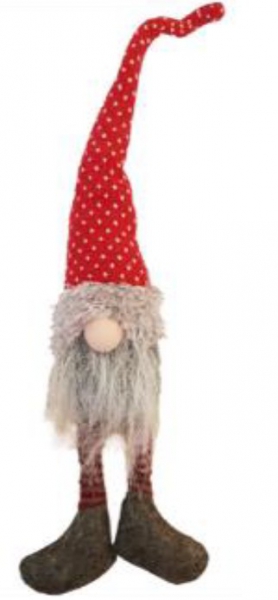 XMAS GNOME POLKADOT HAT 40CM