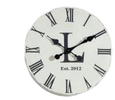 CLOCK WHITE L 40X3X40