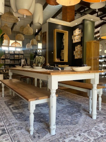 TABLE VINTAGE FINNISH WOOD 2480x980MM