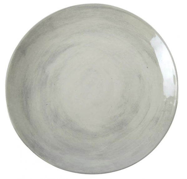WONKI DINNER PLATE PLAIN W/GREY