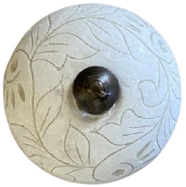 KNOB FLORAL ENGRAVED