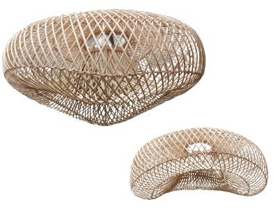 LIGHT PENDANT RATTAN RACHELE NATURAL 73x65x25