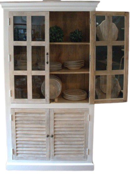 CABINET MANGO ALMIRAH GLASS WHITE 110X45X200
