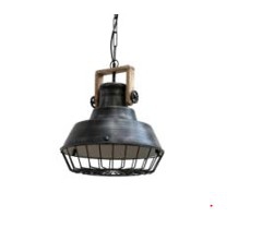 LIGHT PENDANT METAL & WOOD 39X39X45