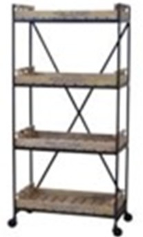 WOODEN RACK ON WHEELS