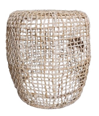 STOOL RATTAN ABACA NATURAL D 45cm x H 44cm
