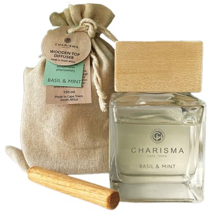 DIFFUSER C WOODEN TOP BASIL & MINT