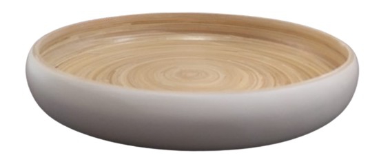BOWL BAMBOO MALIYA WHITE S DIA25XH3.5
