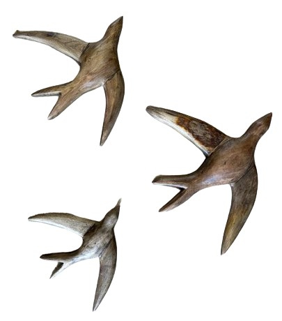 WALL DECOR WOOD BIRD S 30X34X6