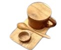 WOODEN COFFEE SET