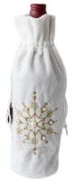XMAS WINE BOTTLE BAG WITH GOLD FLAKE