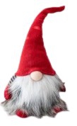 XMAS GNOME SITTING RED HAT 30CM
