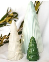 XMAS CERAMIC SET OF 3 TREES