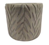 POT GREY STRINGLEAVE 14X14X13