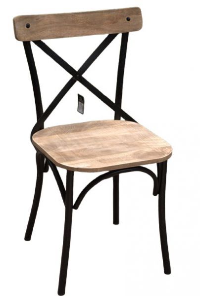 CHAIR WOOD/IRON 45X51X94