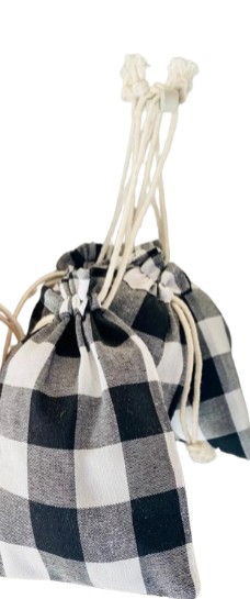 POUCH BUFFALO PLAID BLACK & WHITE