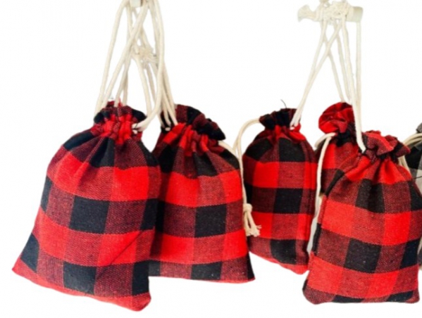 POUCH BUFFALO PLAID BLACK & RED