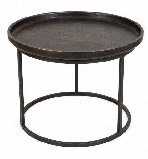 COFFEE TABLE ROUND BROWN 60DIA