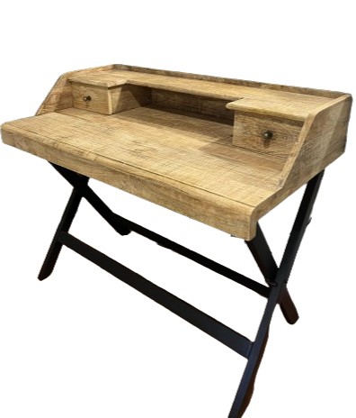DESK MANGO METAL LEGS WRITING TWO DRAWER 108X60