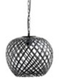 LIGHT PENDANT METAL BLACK GRID 41X41X39
