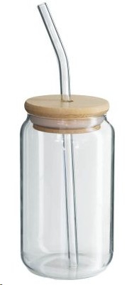 JAR DRINKING BAMBOO LID 350ML