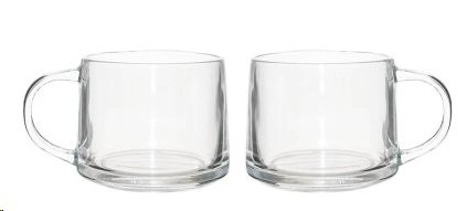 MUG COFFEE GLASS                 SET OF 2