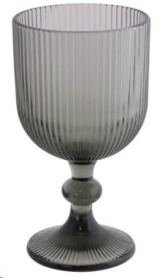GLASS DIVA WINE GREY 350ML