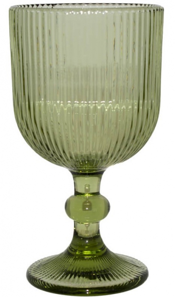 GLASS DIVA WINE GREEN 350ML