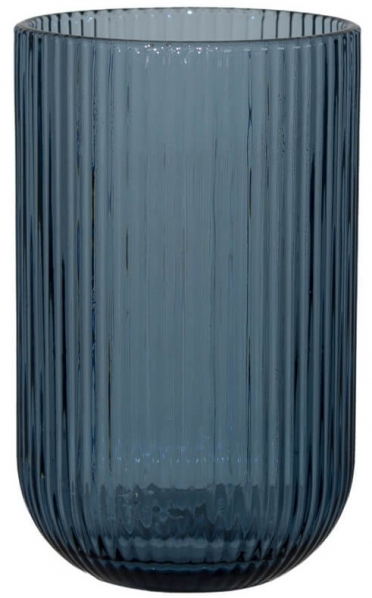 GLASS DIVA DRINKING BLUE 410ML