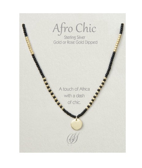 NECKLACE AFRO-CHIC GOLD & BLACK