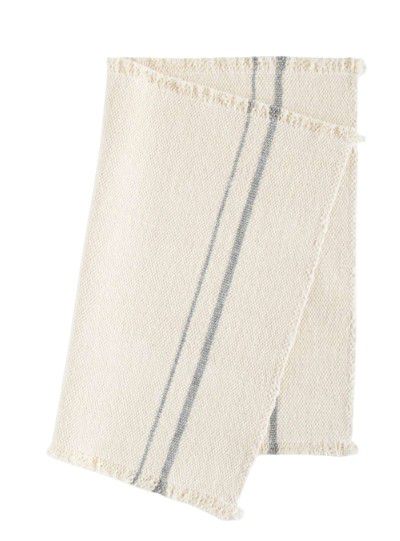 PLACEMAT COUNTRY NATURAL W/GREY STRIPES