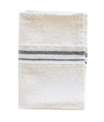 TOWEL SMALL COUNTRY VARIEGATED STRIPES CHARCOAL