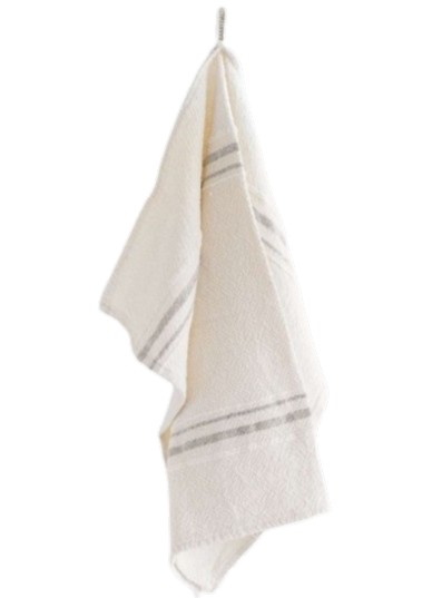 TOWEL SMALL COUNTRY VARIEGATED STRIPES GREY