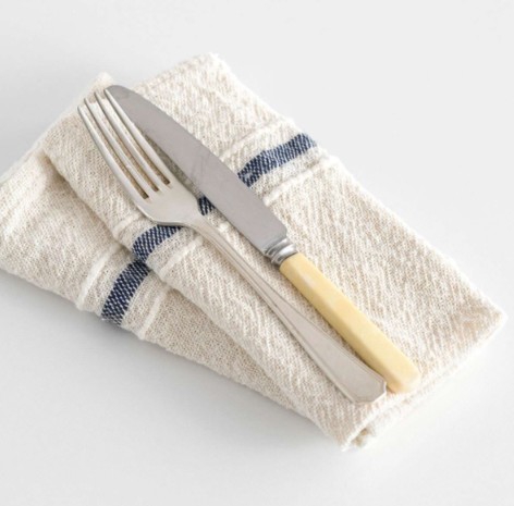 NAPKIN COUNTRY VARIEGATED STRIPES NAVY