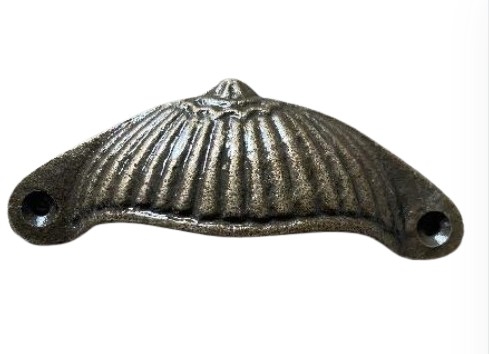 HANDLE RIBBED CUP BRASS