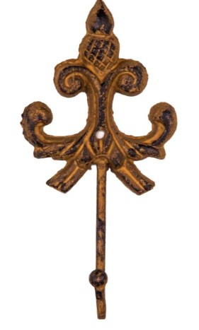 HOOK FLEUR DE LIS RUST