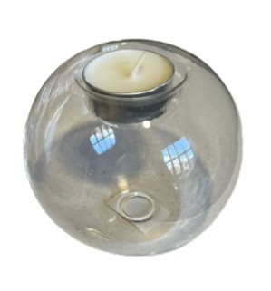 GLASS BALL CANDLE HOLDER